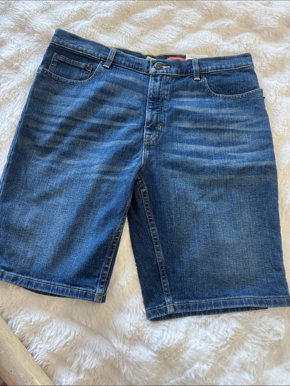 St John’s Bay Men's Blue Denim Shorts - Classic Relaxed Fit